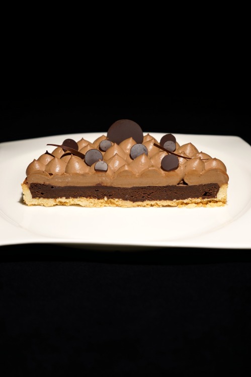 Brownie Mousse au Chocolat Tarte / Brownie Mousse de Chocolate Tarte